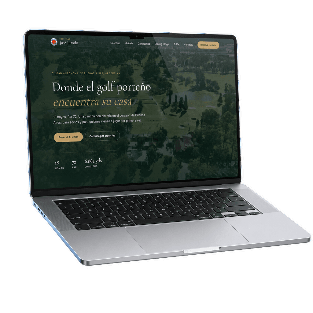 Sitio web desarrollado por Zenda en una notebook